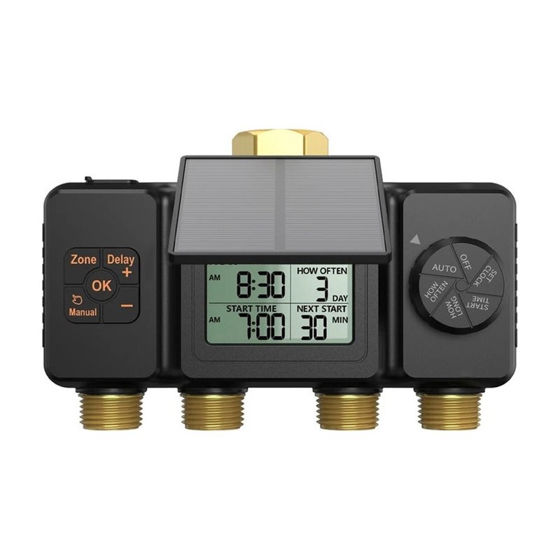 Power Zone Outdoor Timer - VELIF-BSP3/4 Kompatibler Solarbetriebener Bewässerungstimer 4-Zonen-Automatiksteuerungssystem für
