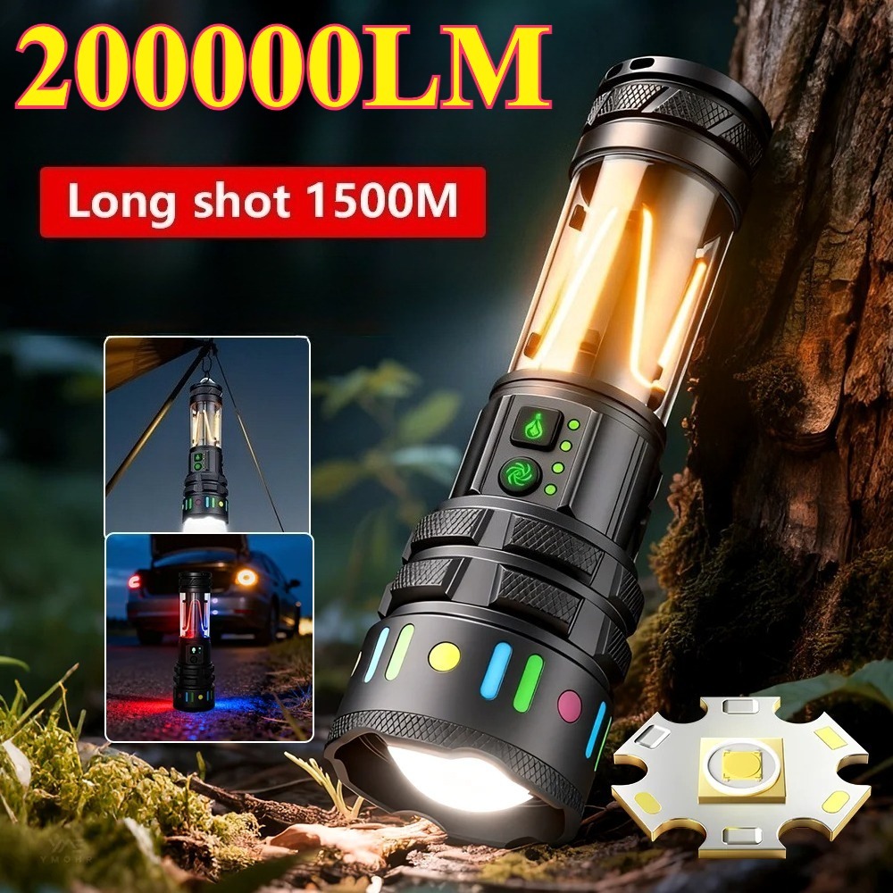 Outdoor Power Meter - Leistungsstarke Ultra-Helle LED-Taschenlampe Typ-C Schnell Aufladbare