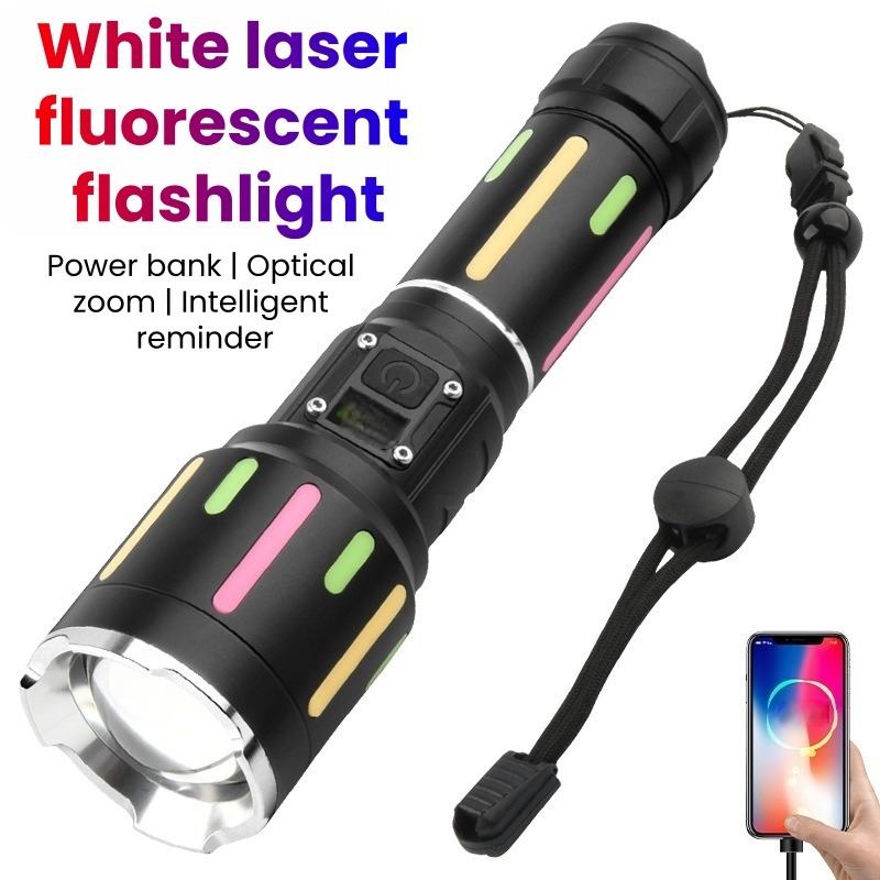 Outdoor Power Meter - Hochleistungs-Weißlicht-Taschenlampe Wiederaufladbare Zoombare Reichweitenstarke Fackel für