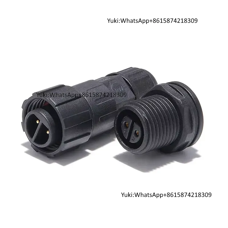 Outdoor Power Socket - IP68 Wasserdichter LLT M16 2-Pin-Steckverbinder, männlicher