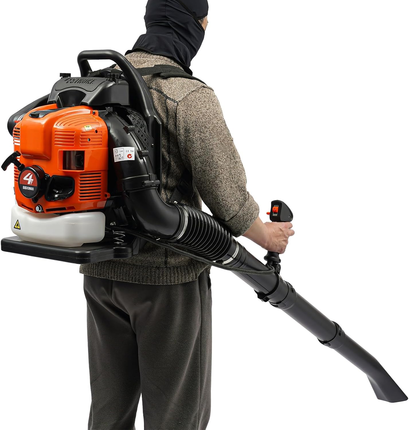 Snow Blower Single - Gasbetriebener Rucksack-Laubbläser, 4-Takt 75,6 ccm Einhand-Schneebläser,