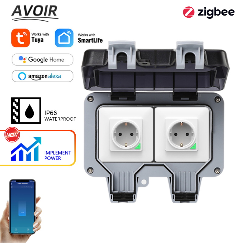 Outdoor Power Meter - Avoir Tuya Zigbee Steckdosen IP66 Wasserdichte