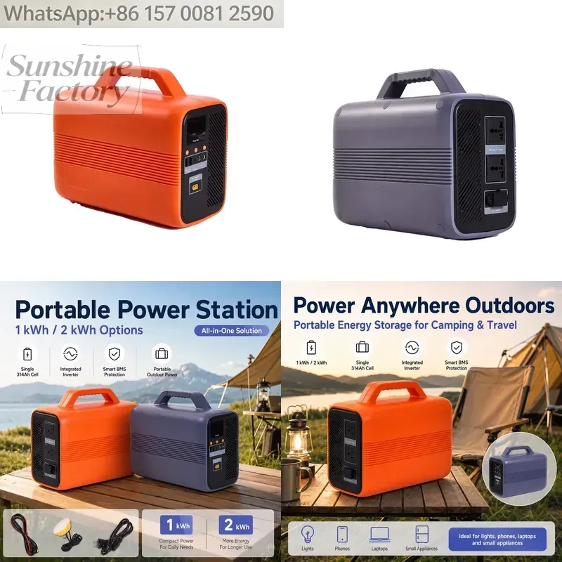 Ups Power Supply Outdoor - 1000Wh 500W Reine Sinuswelle Tragbare Powerstation