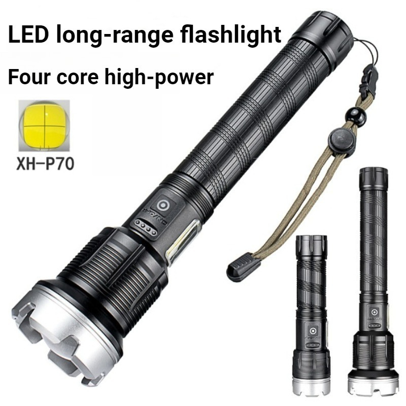 Outdoor Power Meter - Hochleistungs-LED-Taschenlampe, teleskopisch, große Reichweite, Leistungsanzeige, Zoom,