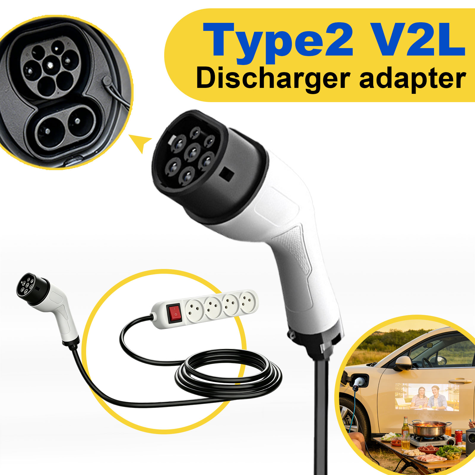 Typ2 V2L Entladeadapter Israel – Outdoor Power Socket Bewertung und Preis