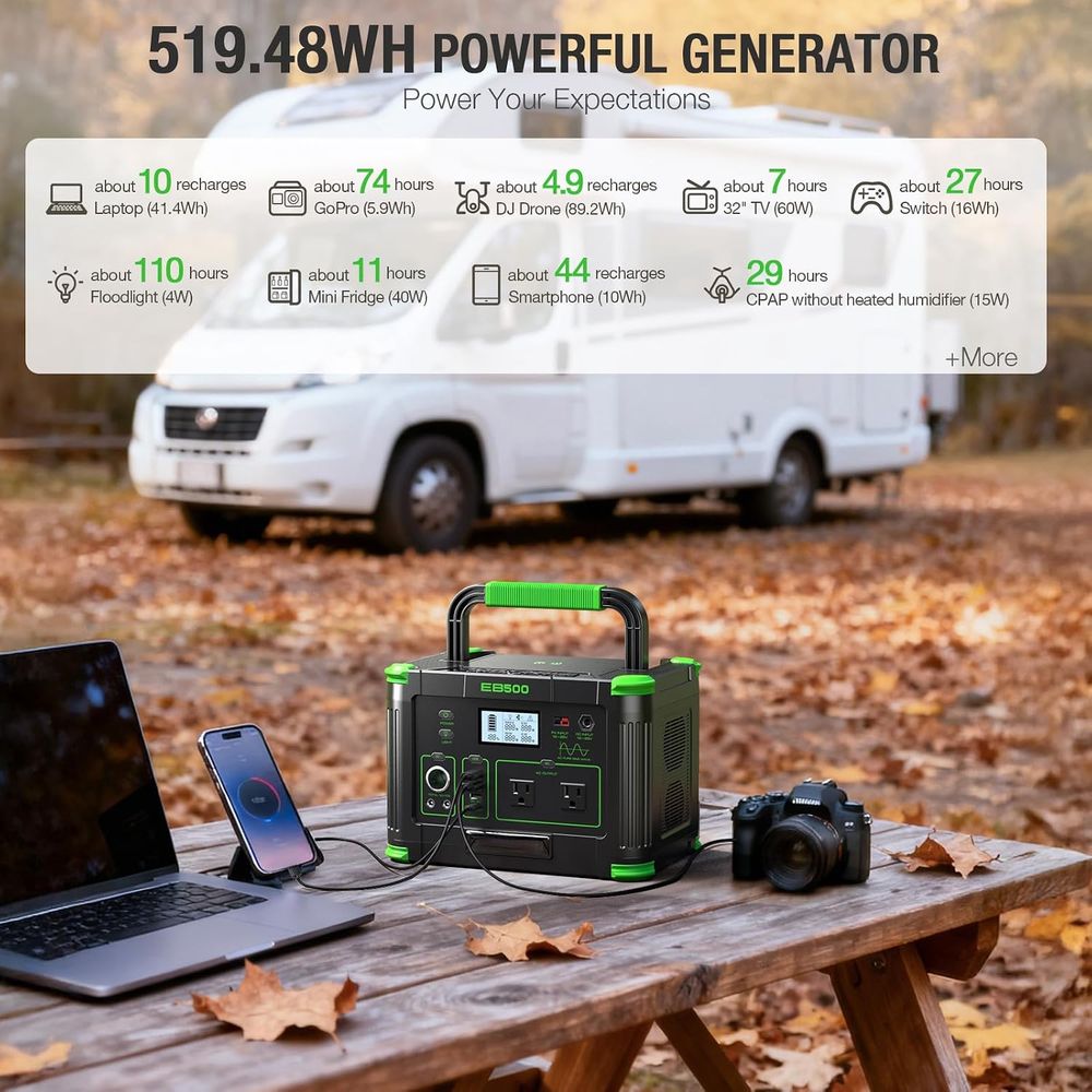 500W Tragbare Powerstation 519 – Outdoor Power Outlet Bewertung und Preis