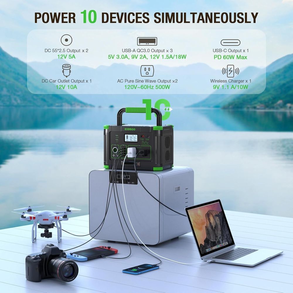 500W Tragbare Powerstation 519 – Outdoor Power Outlet Bewertung und Preis